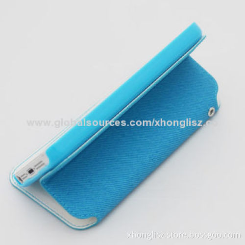 PU leather mobile phone cases for iPhone, different viewing angle stand design